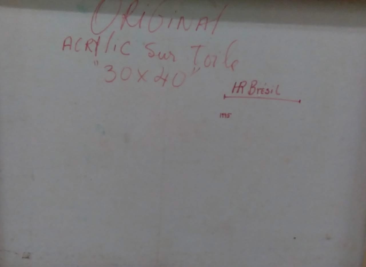 Henri-Robert Bresil (1952-1999) 30"x40" Ibises 1995 Acrylic on Canvas Unframed Painting #1PP