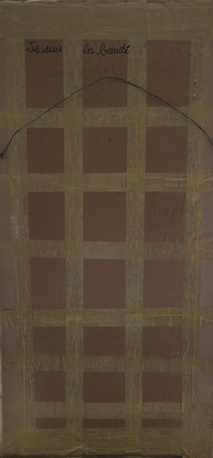 Franck Etienne, Franketienne (1936-2025) 48"x23.5" Je Suis La Beauté (I am Beauty) Acrylic on Board Unframed Painting#1MF