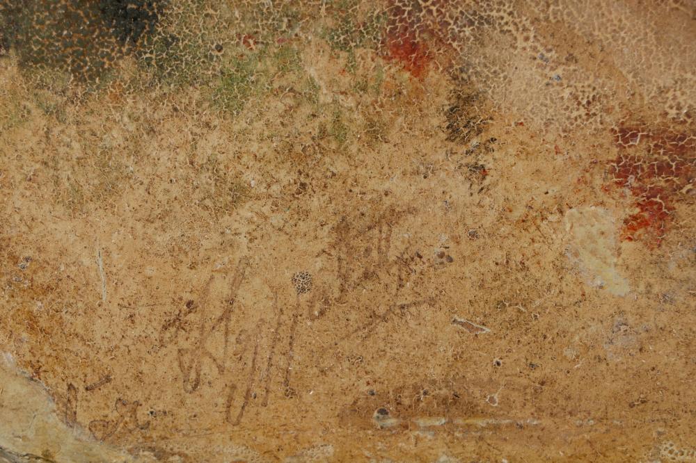 Hector Hyppolite (1894-1948) 18 ⅜"x22 ½" Colonial House (House Party) c1947 Oil on Cardboard Painting #1-3-96GSN-HA-Published-Family Collection of Marie & Georges S Nader