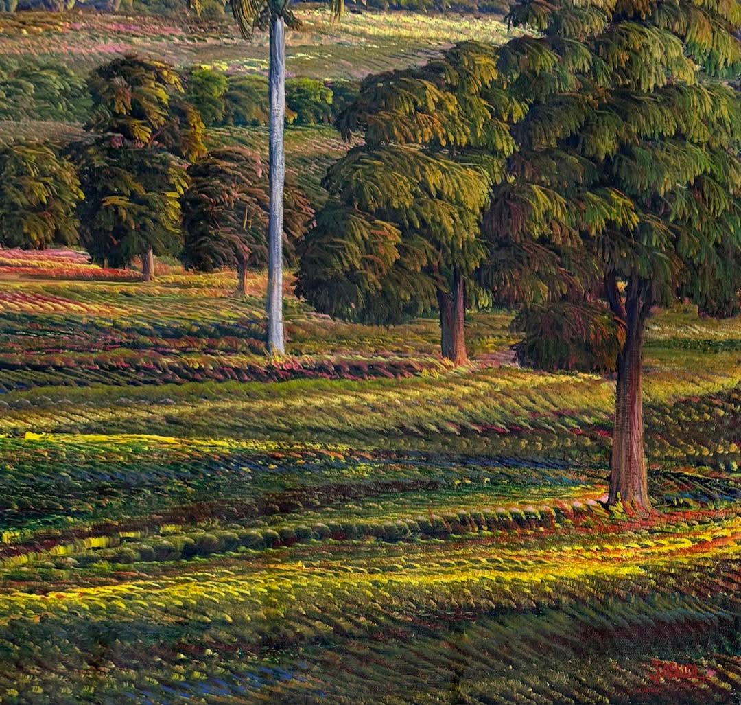 Jean Adrien Seide 36"x48" Lady in The Valley c2020 Acrylic on Canvas Painting #1GSN-NY