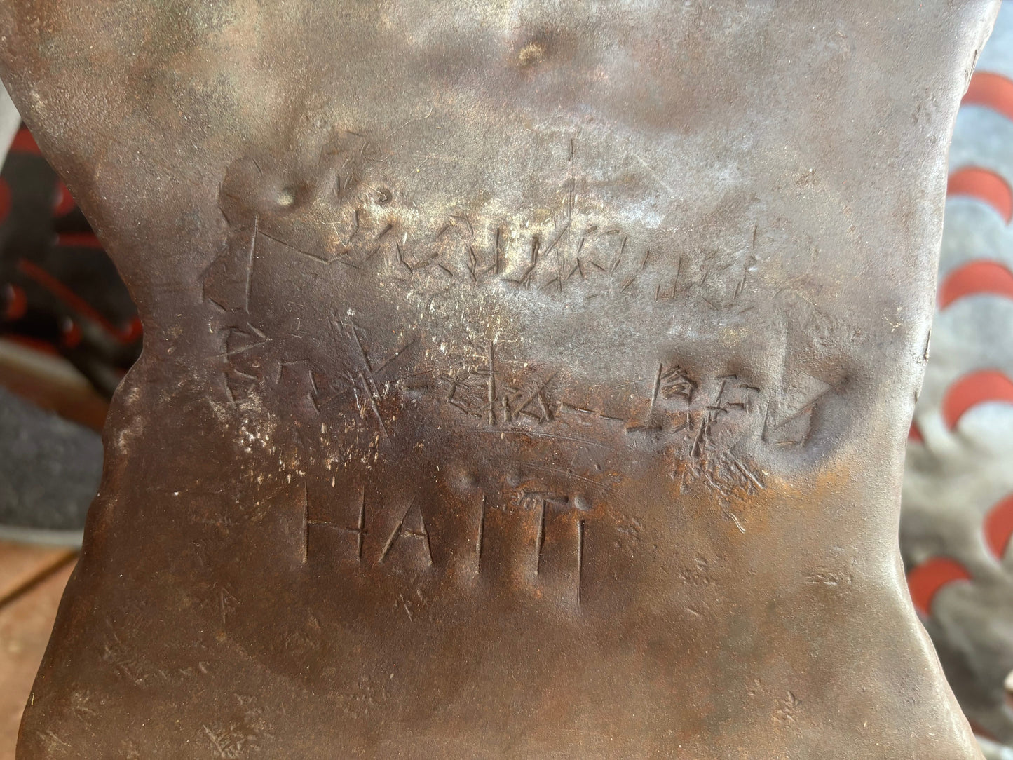 Georges Liautaud (Haitian, 1899-1992) 25"x20" Black Male Figure c1960 Recycled Oil Drum Metal Sculpture #1AC