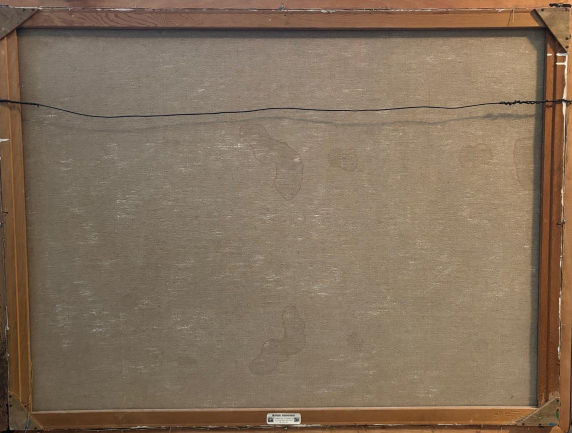 Paul Nemours 36"x48" Exotic Jungle Scene 1977 Oil on Canvas Painting #1RM