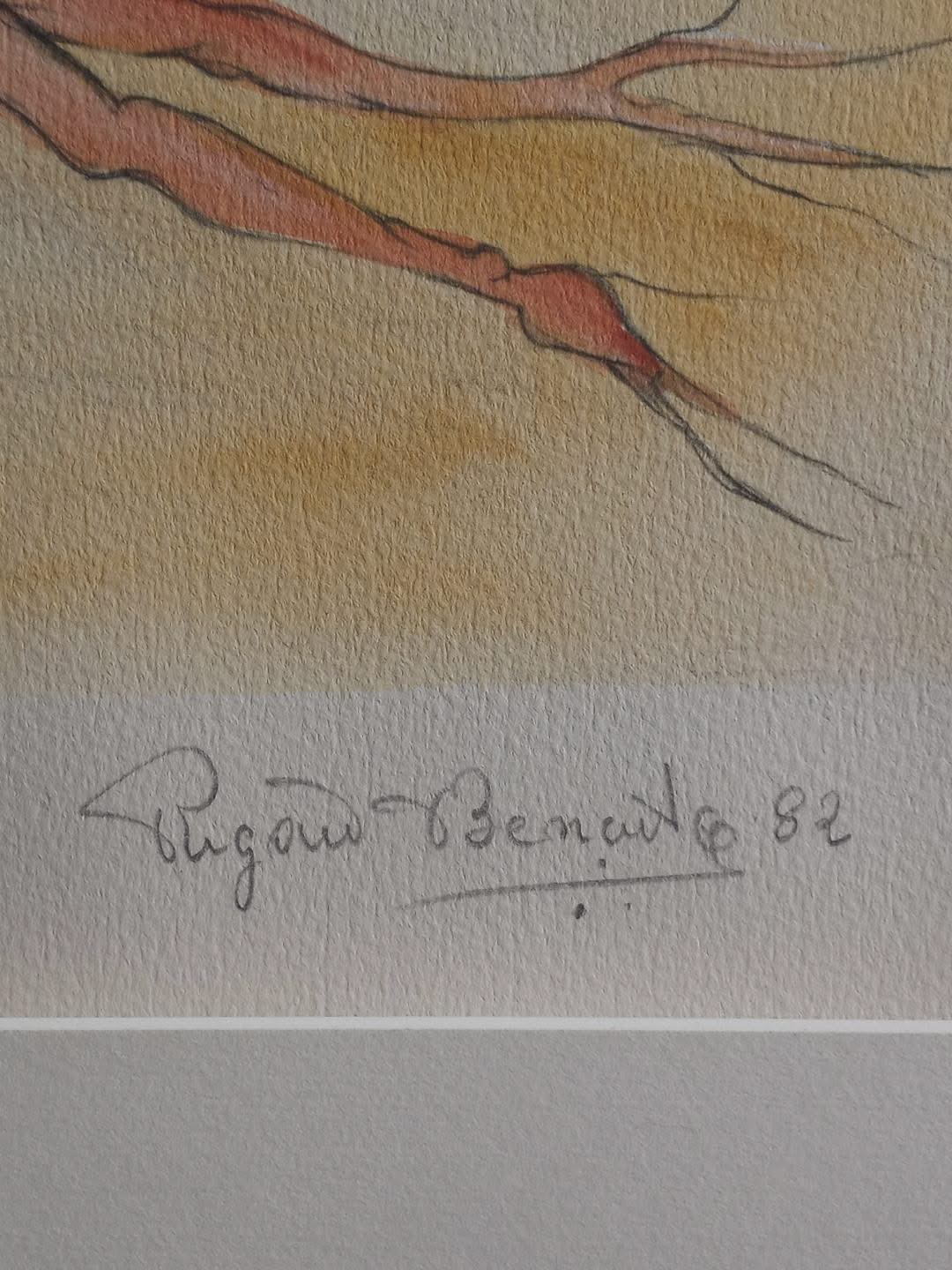 Rigaud Benoit (1911-1986) 27"x26" Reine Soleil Colored A/P Serigraph Framed, Mounted and Behind Glass #1RB