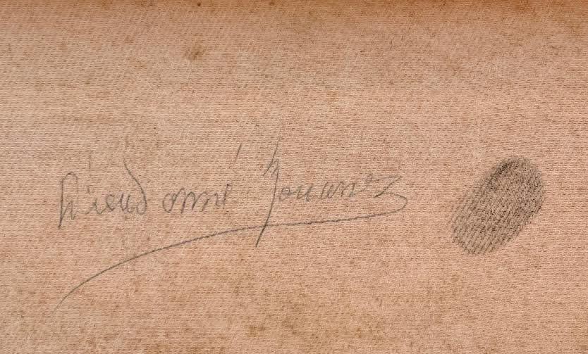 Dieudonne Rouanez (1920-DCD) 24"x30" Market Scene 1978 Oil on Canvas Painting #1AJM