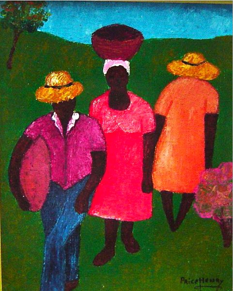 Price Henry 10"x8" Three Merchants Oil on Canvas #1MFN