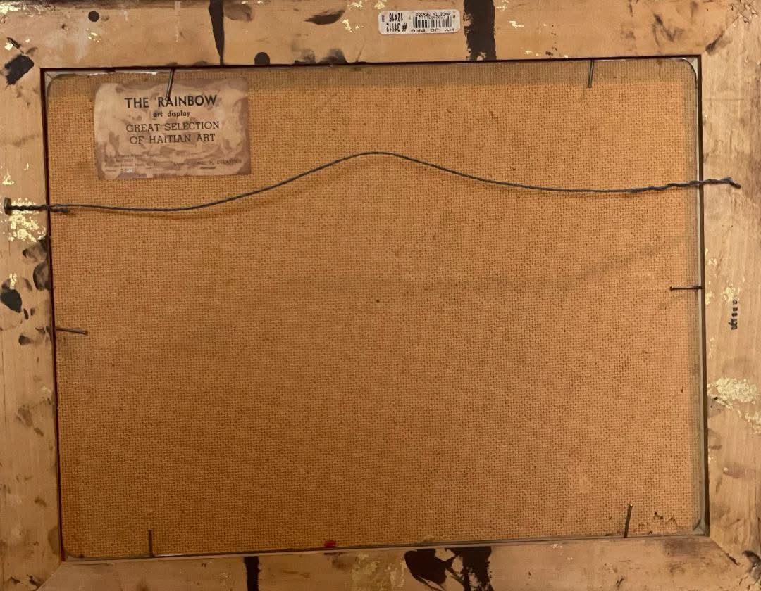 Gesner Armand (1936-2008) 12"x16" The Pigeons c1970 Oil on Board Painting #1HL