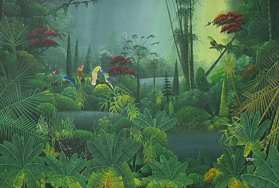 Albott Bonhomme 53"x78" Serenity Acrylic on Canvas #2GN-HA- Price Upon Request