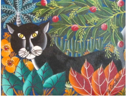 Gabriel Coutard 8"x10" The Panther 2017 Acrylic on Canvas #J10-HA