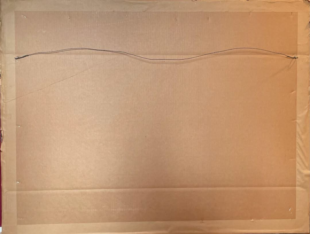 Claude Dambreville (1934-2021) 36"x48" Busy Market Day c1990 Acrylic on Canvas #1HL