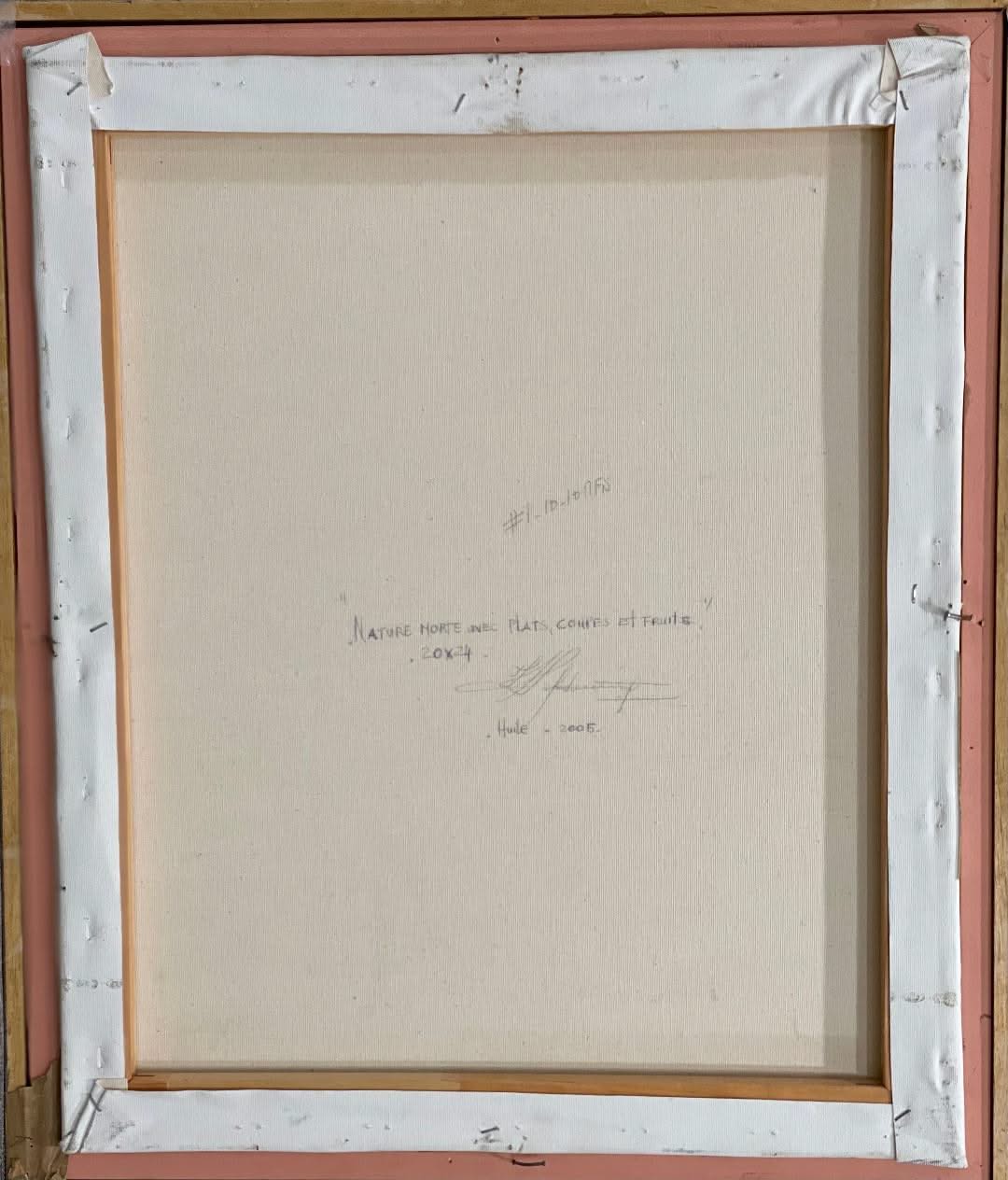 Hervé Lebreton 24"x20" "Nature Morte Avec Plats, Coupes & Fruits" 2005 Oil on Canvas #1MFN