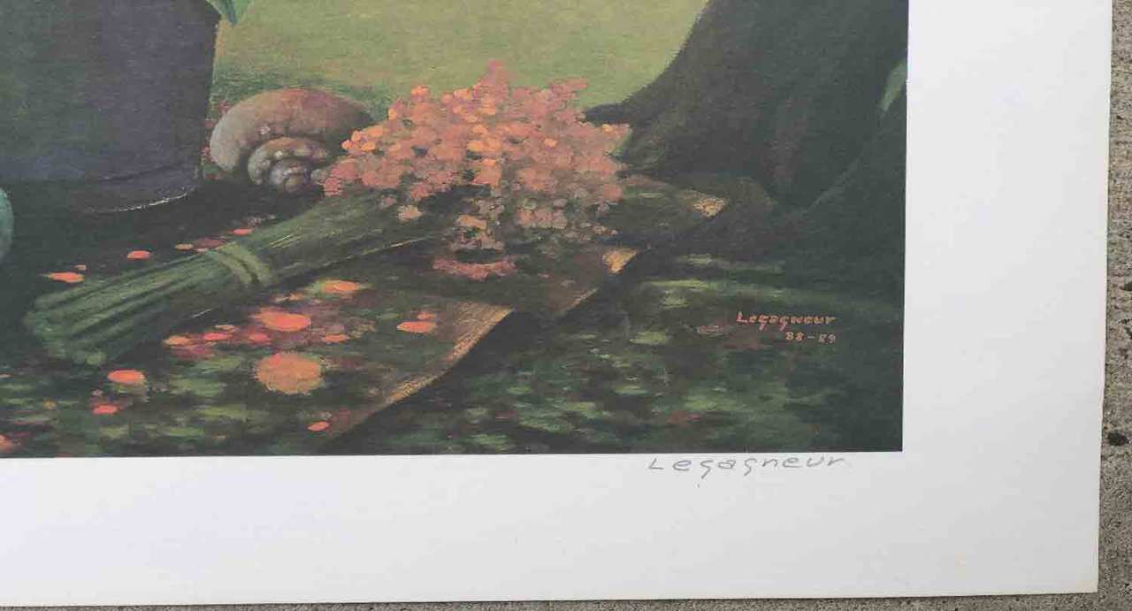 Jean-Claude Legagneur Signed Poster and Limited Edition 22 3/8"x 27 1/4" Limited Edition On Vellum Paper