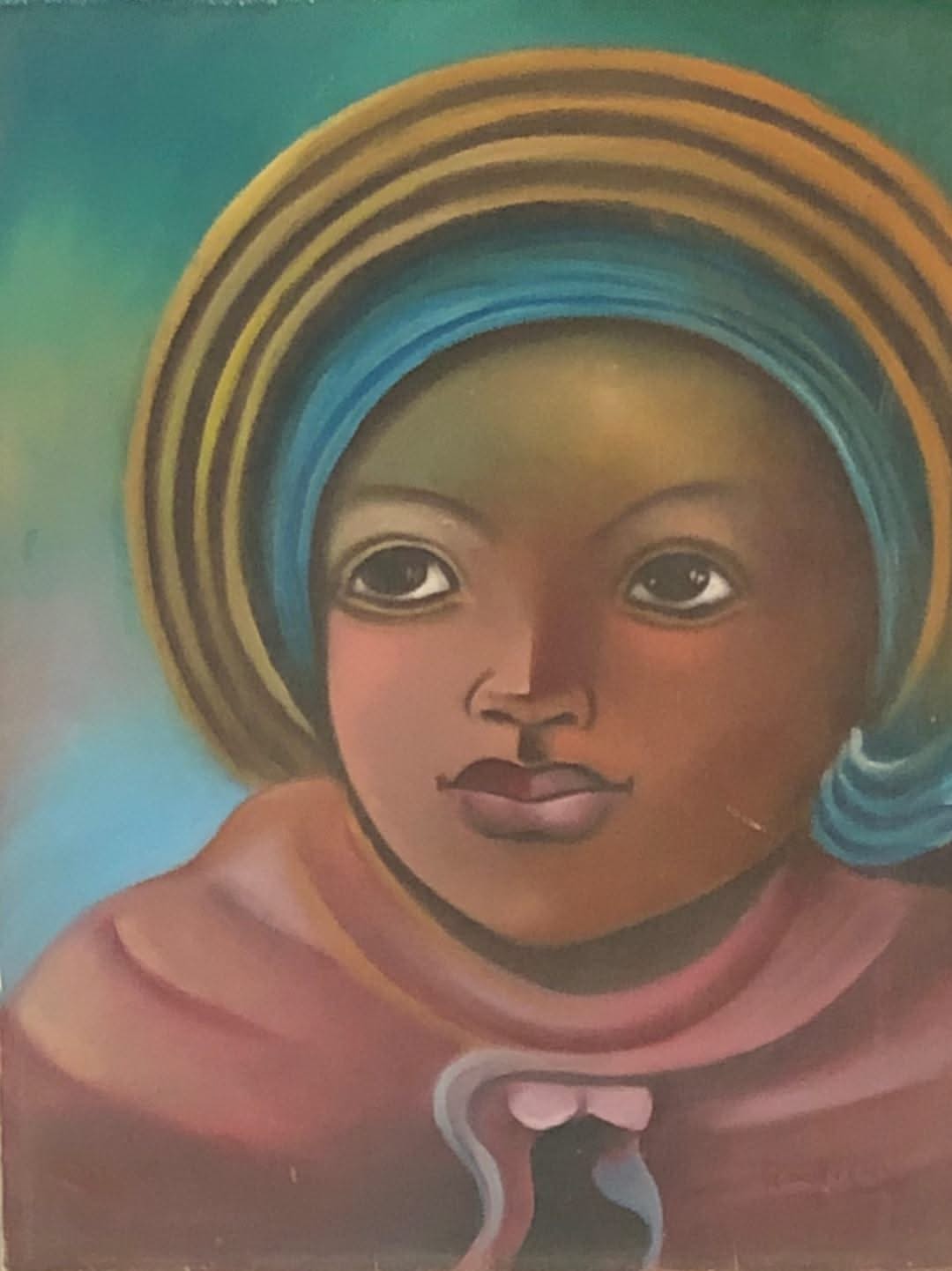 J. Rodriguez 16"x12" Portrait 1994 Oil on Canvas Painting#1FC