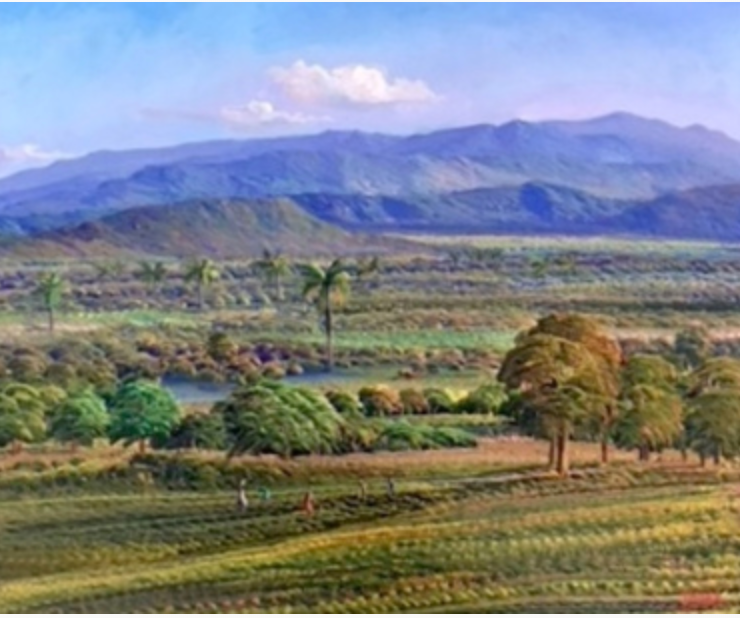 Jean-Adrien Seide 20"x24" Peaceful Mountains Acrylic on Canvas #J102HA