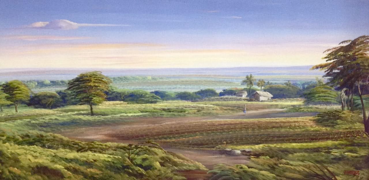 Jean-Andre Seide 24"x48" Sunset Acrylic on Canvas #2230GN-HA