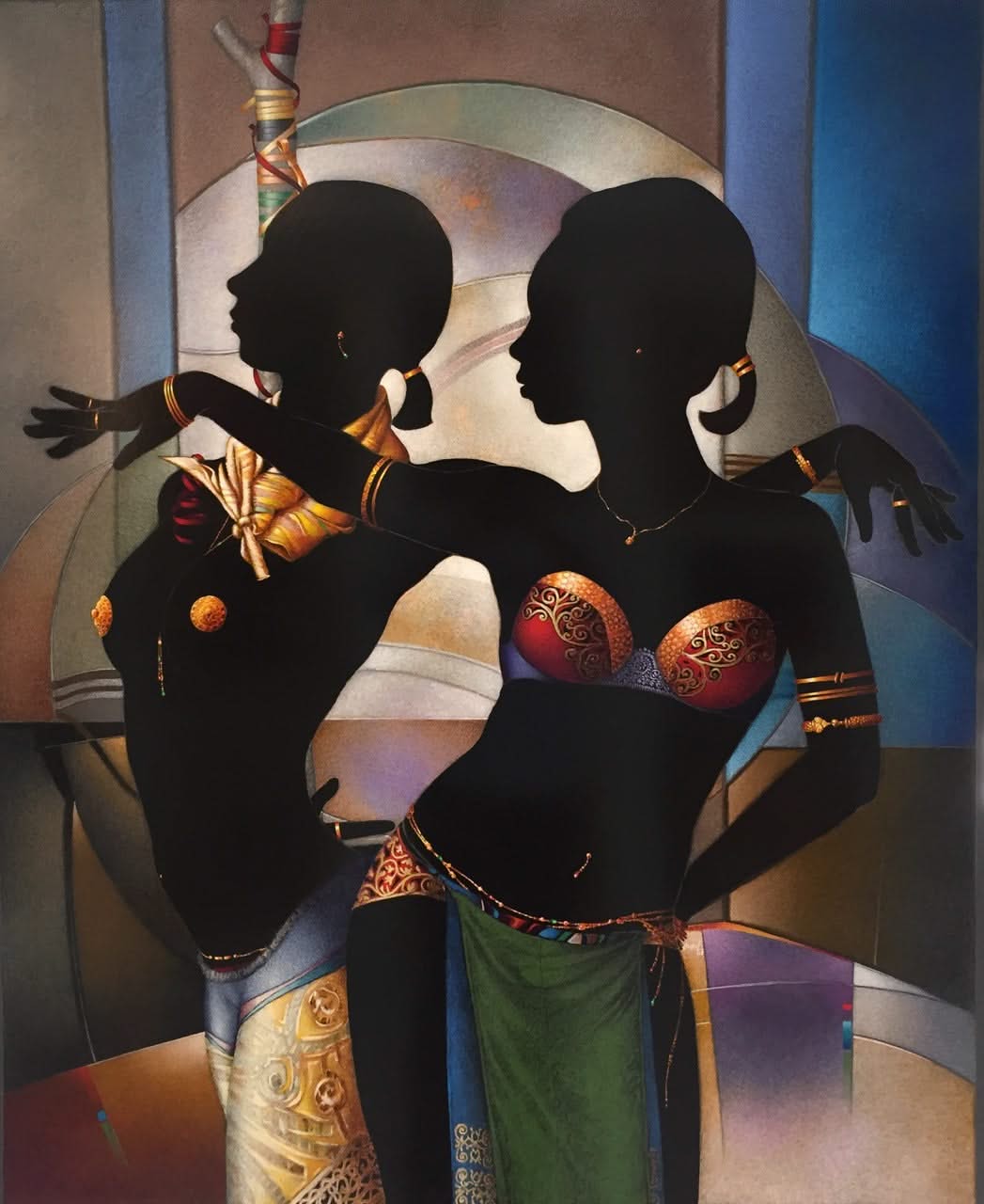 Similien (Simil) Emilcar 48"x40" Exotic Dancers #1502GN-HA