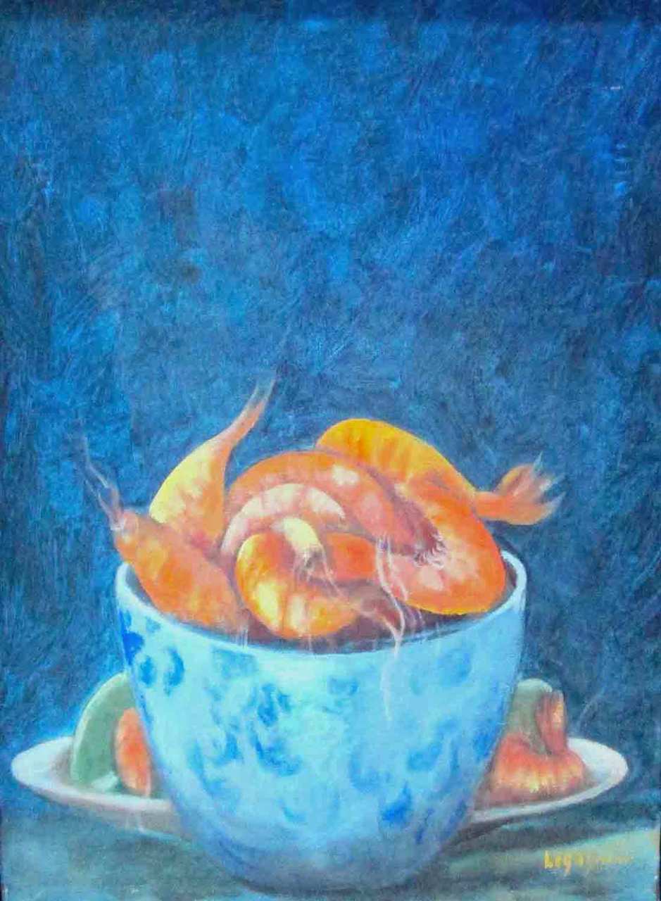 Jean-Claude Legagneur 14"x14" Still Life Acrylic on Canvas #J29JH-HA