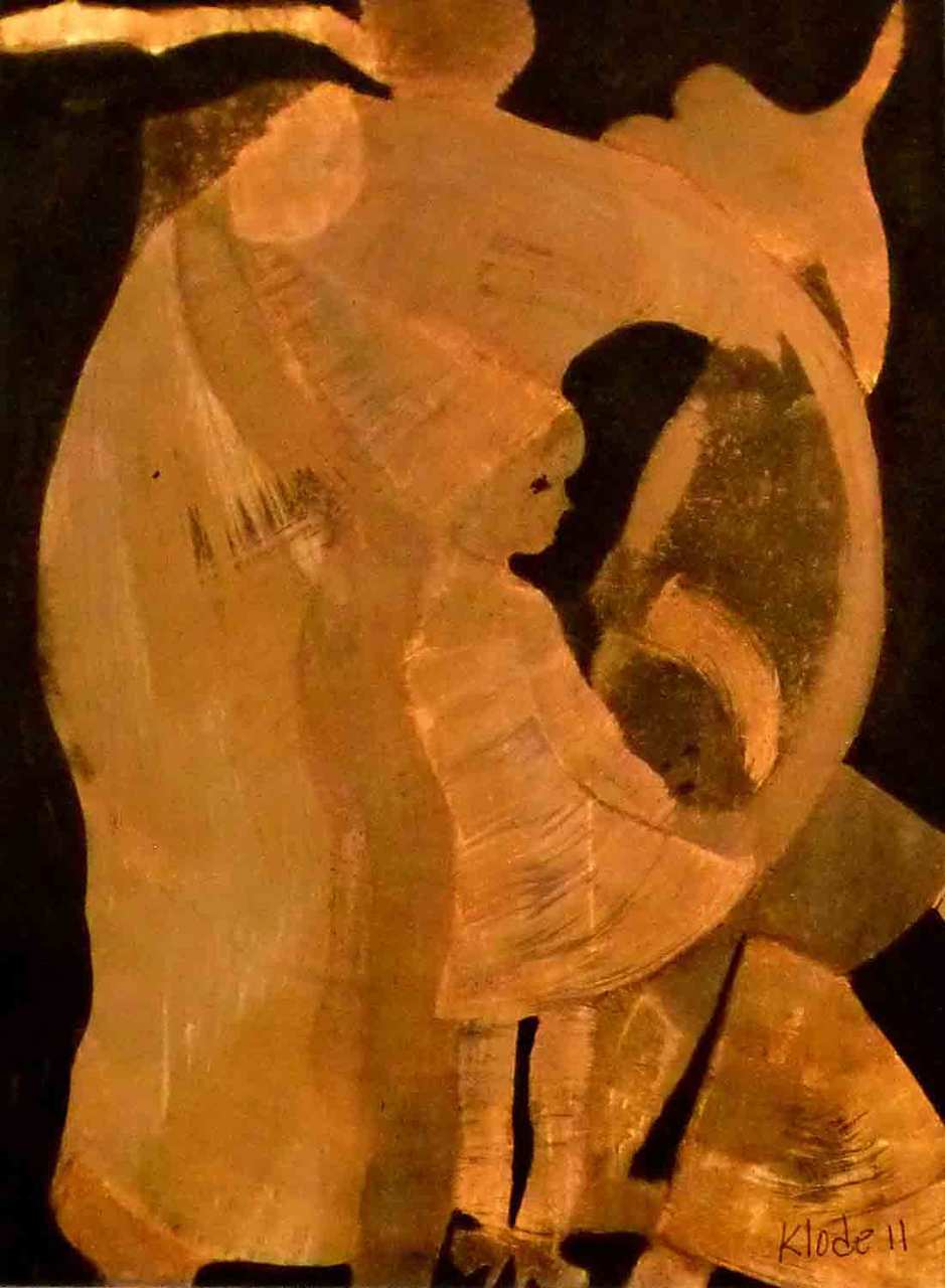 KLODE Garoute 12"x9" UNTITLED 2011 Soleil Brule Mixed Media on Paper #KA20MMS