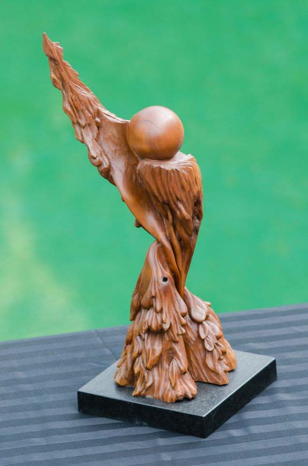 Randolph San Millan " Mama-Jama" 19"h x 7.25"w x 7.25"d Wood on Granite #CRSM9