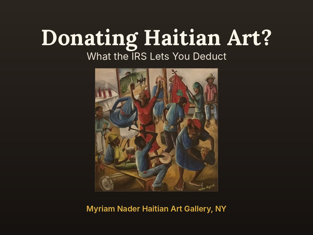 Donating Haitian Art? What the IRS Lets You Deduct, cover image with Wilson Bigaud painting, Myriam Nader Haitian Art Gallery