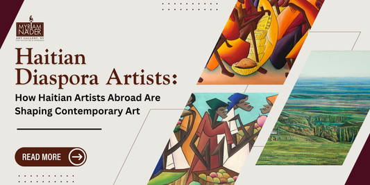 Contemporary painting by a Haitian diaspora artist blending Haitian cultural traditions with modern artistic expression