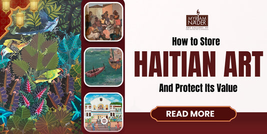  Haitian paintings from Myriam Nader Art Gallery  in excellent preserved condition