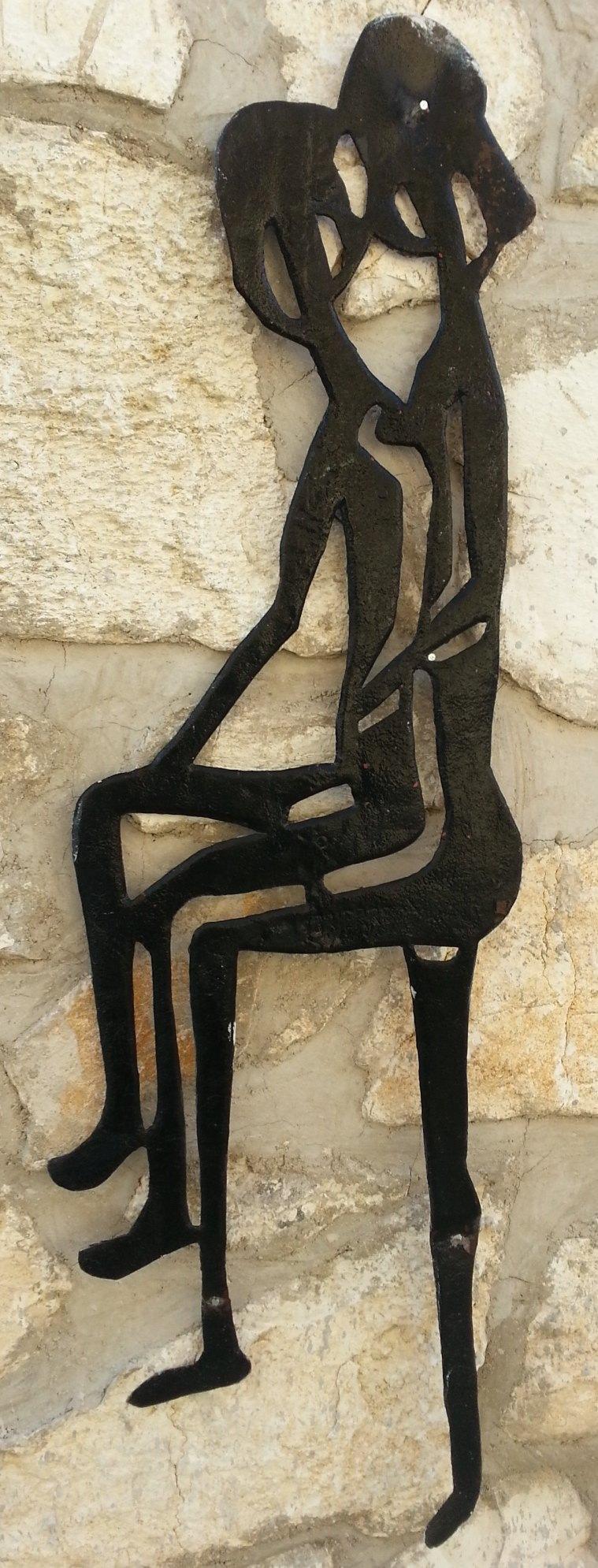 Murat Brierre Haitian metal sculpture intricate cut steel figures