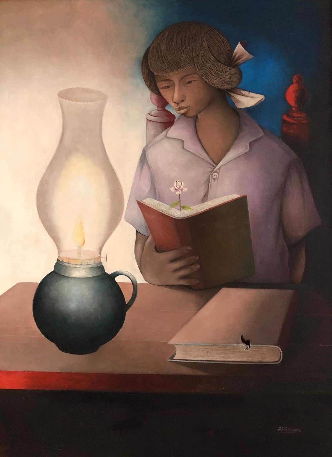 Jacques Enguerrand Gourgue Haitian painting surreal scene symbolic composition