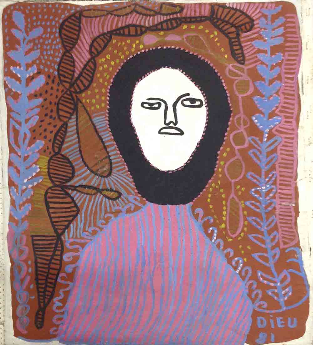 Dieuseul Paul Haitian painting Saint Soleil symbolic composition Paul Haitian artist