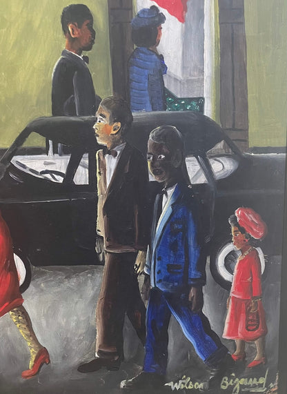 Wilson Bigaud (1931-2010) 24"x24" Wedding 1970 Grade A Oil on Board#4-2-95MFN