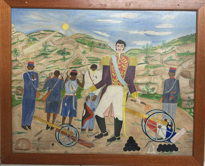 Seneque Obin (1893-1977) 24" x30" Petion's Sermon Before the Massacre c1960 Oil on Masonite #13-3-96-3-96GSN-HA-Fondation Marie & Georges S. Nader