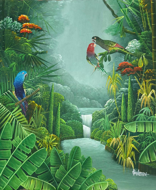 Albott Bonhomme 24"x20" Romantic Encounter 2025 Acrylic on Canvas Unframed Painting #60MFN