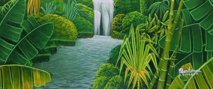 Albott Bonhomme 24"x20" Birds Family Acrylic on Canvas Unframed Painting #3JN-HA