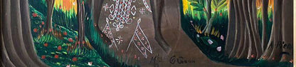 Andre Pierre (1914-2005) 36"x24" Met Ogou c1980 Oil on Canvas Unframed Painting #2JN-HA