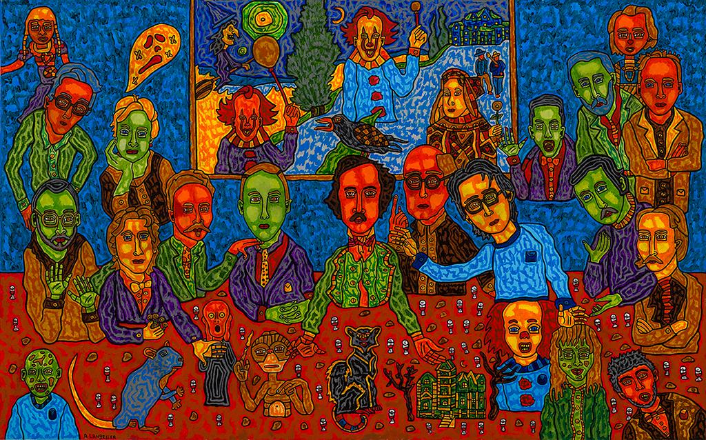 Last Supper with the Masters of the Macabre painting by Anick Langelier