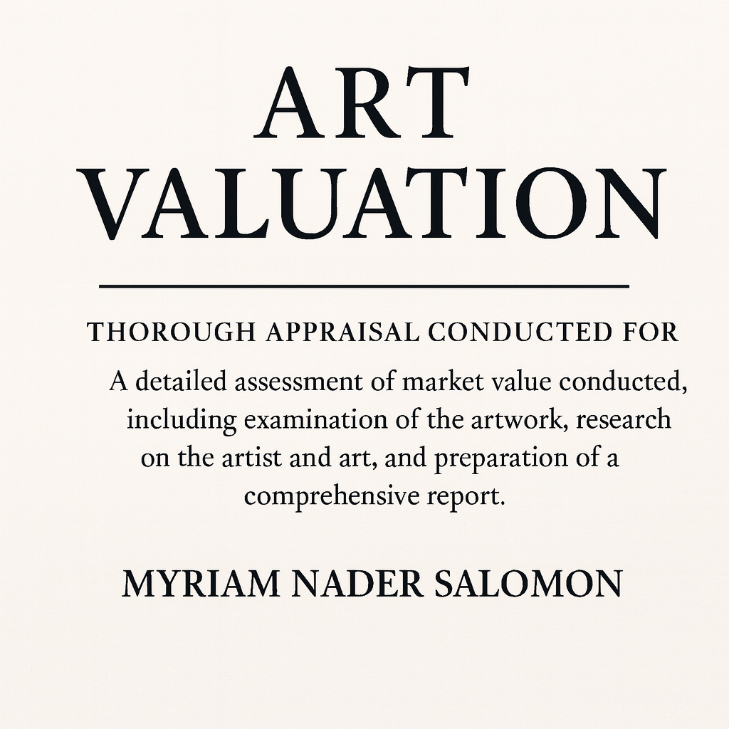 Art Valuation Fee For Selling Or Informational Appraisal