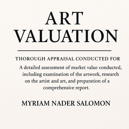 Art Valuation Fee For Selling Or Informational Appraisal