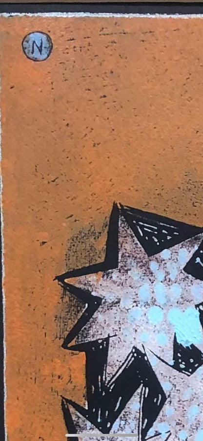 Angel Botello (1913-1986) 22"x18" 'MUJER CON FLORES' Unframed Hand-Signed A/P 10/10 N-Linocut Print #3SJ