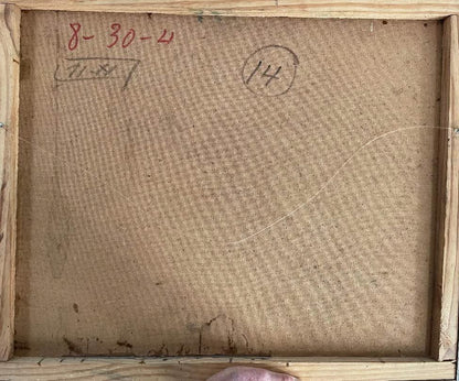 Jean-Baptiste Bottex (1918-1979) 21"x25" Musicians After Ball 1968 Oil on Board Painting #1MEK