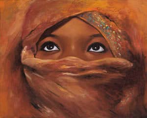 Carl Craig  16"x20" Eyes of Matuli 2014 Original Oil on Canvas Painting#8CC-Available in Giclee Per Request