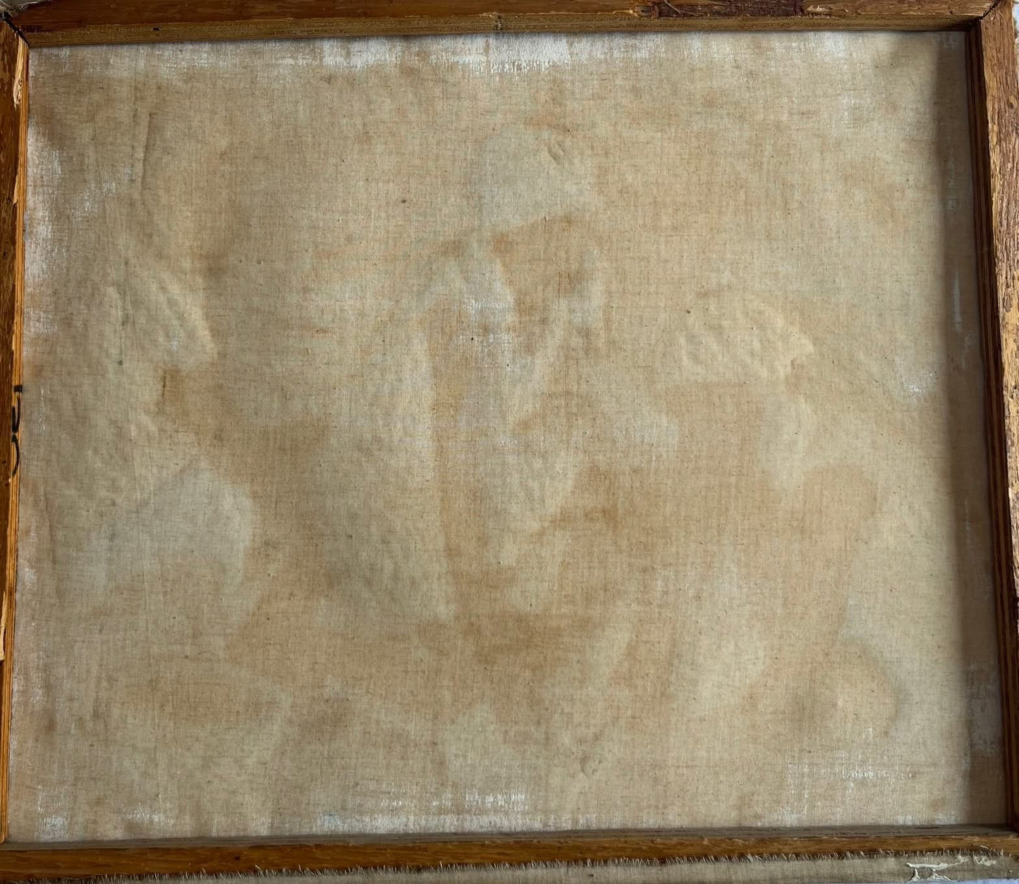 Claude Dambreville 20"x24" Acrylic on Canvas Back Painting #1EC