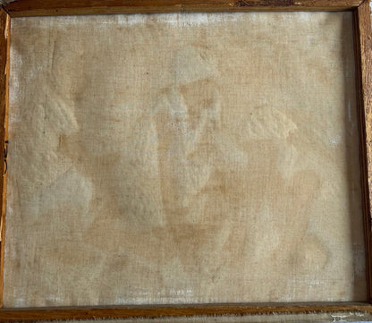 Claude Dambreville 20"x24" Acrylic on Canvas Back Painting #1EC