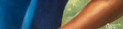 Cabrini Demesmin 24"x 16" Scarlet Companion 2026 Acrylic on Canvas Unframed Painting #6JN-HA