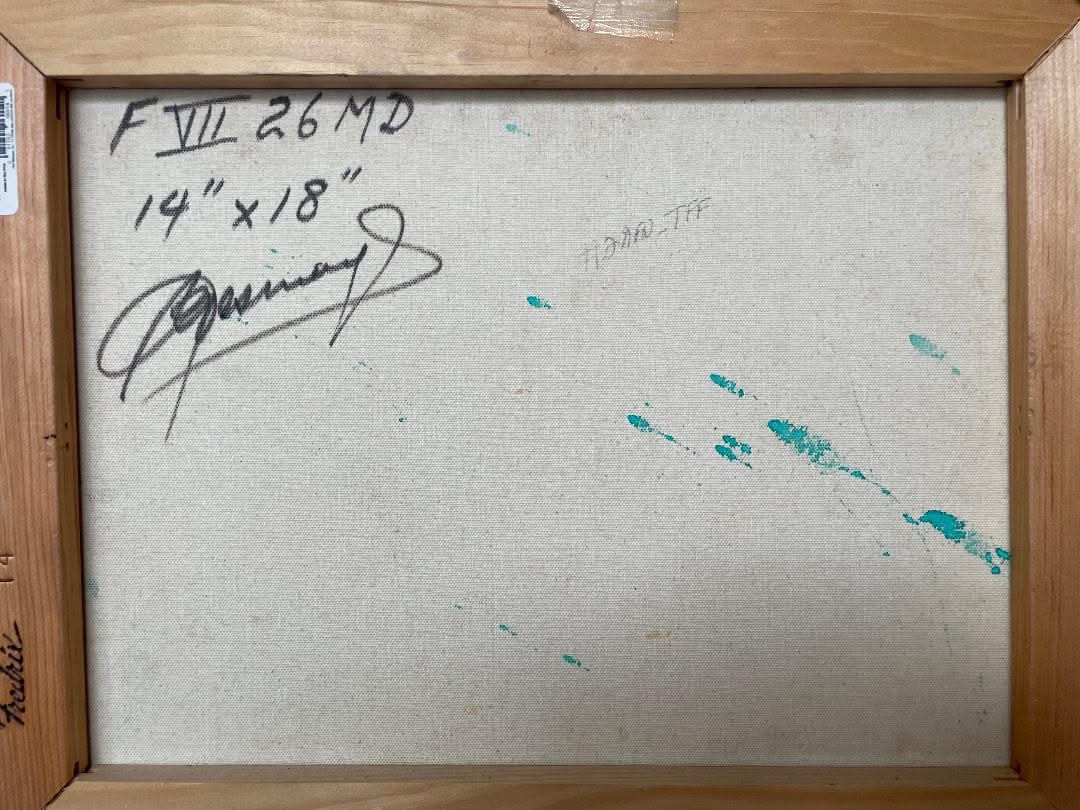 Albert Desmangles 14"x18" Ladies with Flower and Hat 2017 Acrylic on Canvas #2MFN