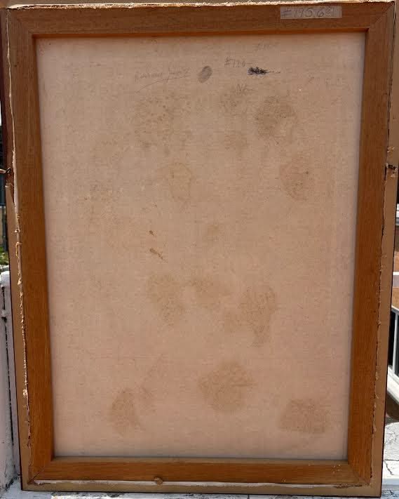 Dieudonne Rouanez (1920-DCD) 24"x30" Market Scene 1978 Oil on Canvas Painting #1AJM