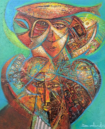 Philippe Dodard 24"x20" Porteuses d'Espérance 2023 Acrylic on Canvas Painting #30JN-HA