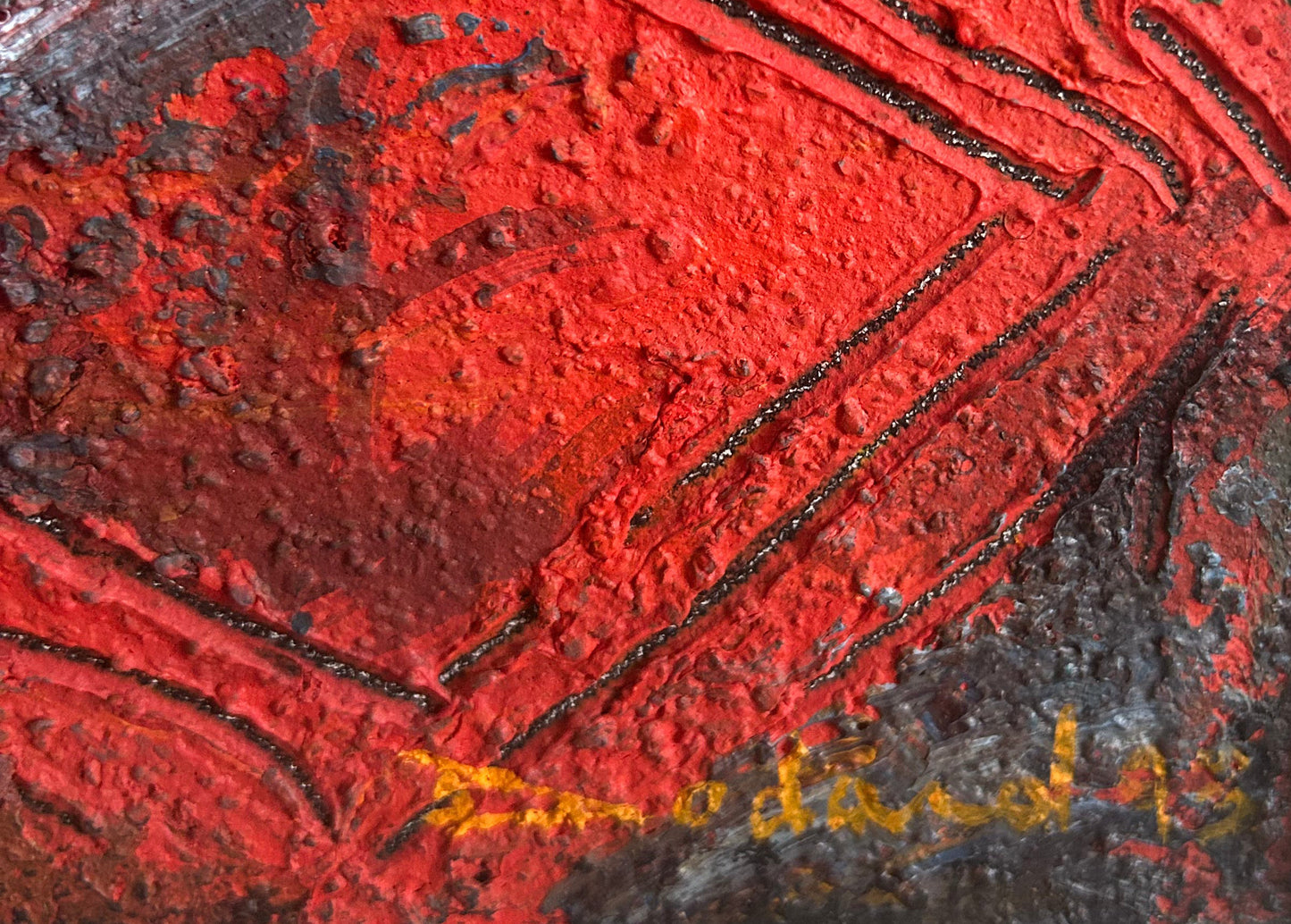 Philippe Dodard 20"x30" Le Petit Excentrique 1993 Acrylic on Canvas Unframed Painting #1CU