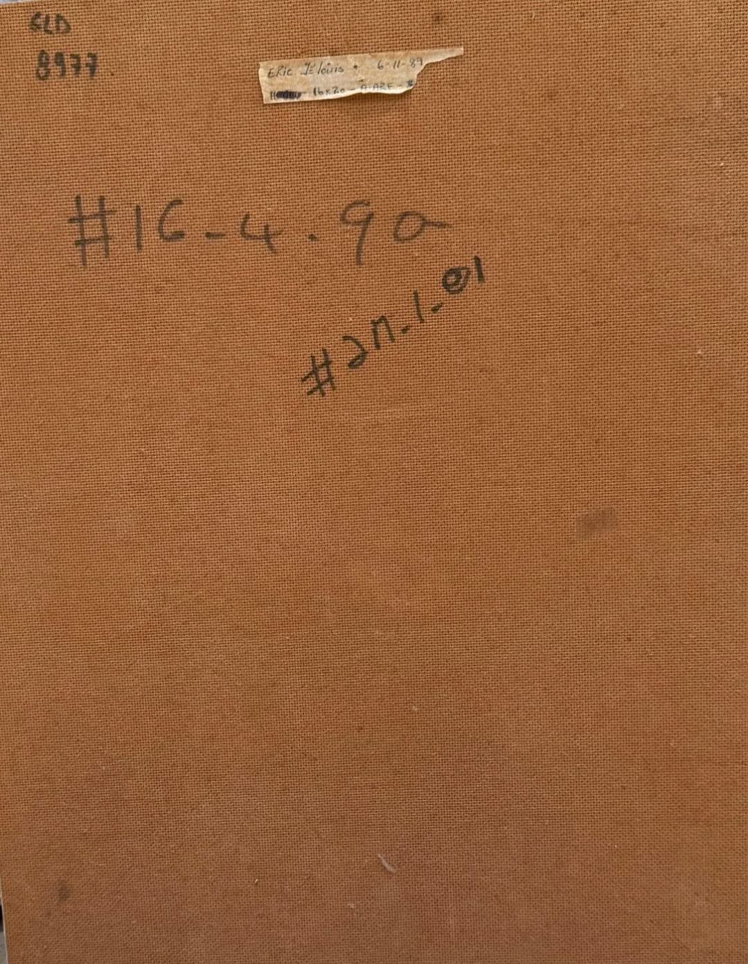 Eric Jn-Louis (Haitian.1957-2022) 20"x16" Peace on Earth 1989 Oil on Board Painting #2MFN