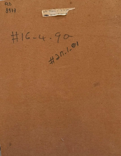 Eric Jn-Louis (Haitian.1957-2022) 20"x16" Peace on Earth 1989 Oil on Board Painting #2MFN