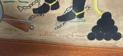 Seneque Obin (1893-1977) 24" x30" Petion's Sermon Before the Massacre c1960 Oil on Masonite #13-3-96-3-96GSN-HA-Fondation Marie & Georges S. Nader