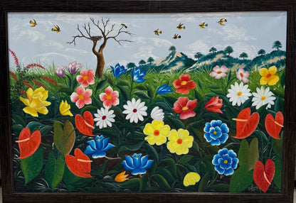 Fernand Pierre 24"x36" Still-Life 1979 Oil on Canvas Painting Framed #1-2-95MFN